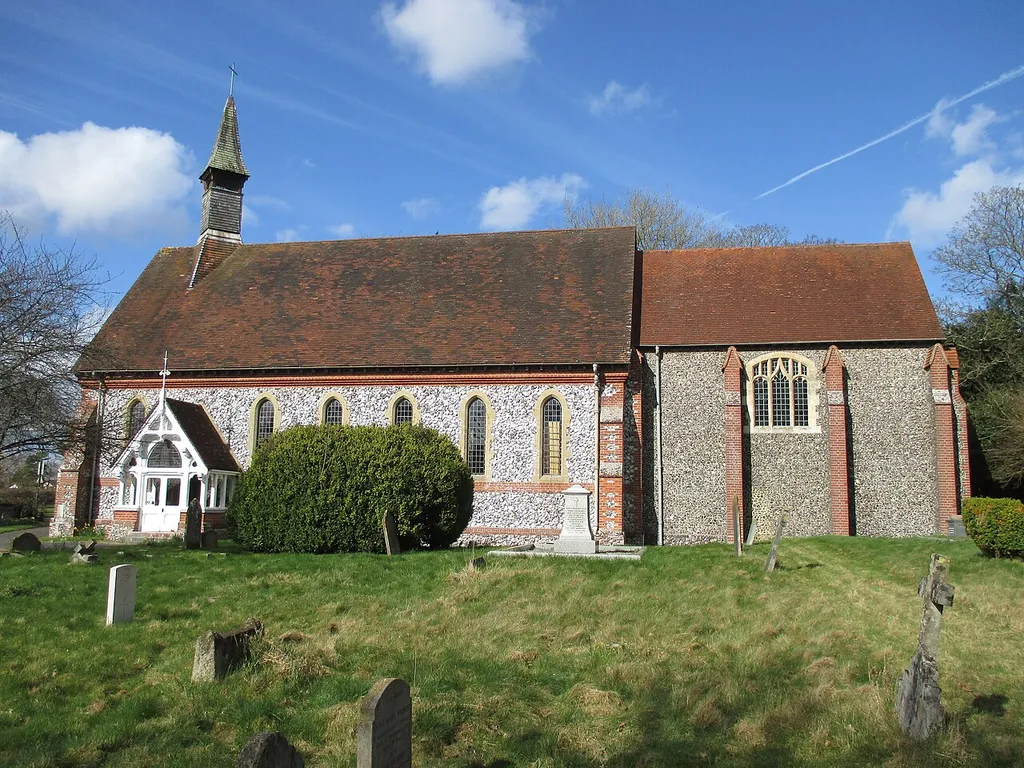 Christ Church, Sayers Common, West Sussex, seen from the south