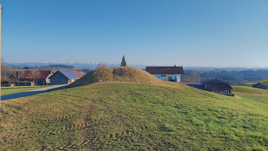 Site of lost castle Gerhartsreute in the muncipality of Argenbühl, view from north