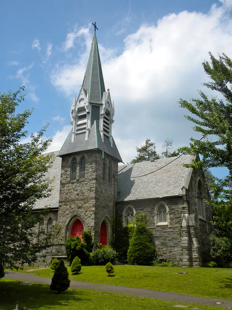 St. Peter's Episcopal Church of Germantown on NRHP since September 5, 1985. At 6000 Wayne Avenue in Germantown neighborhood of Northwest Philadelphia. Currently closed and for sale.