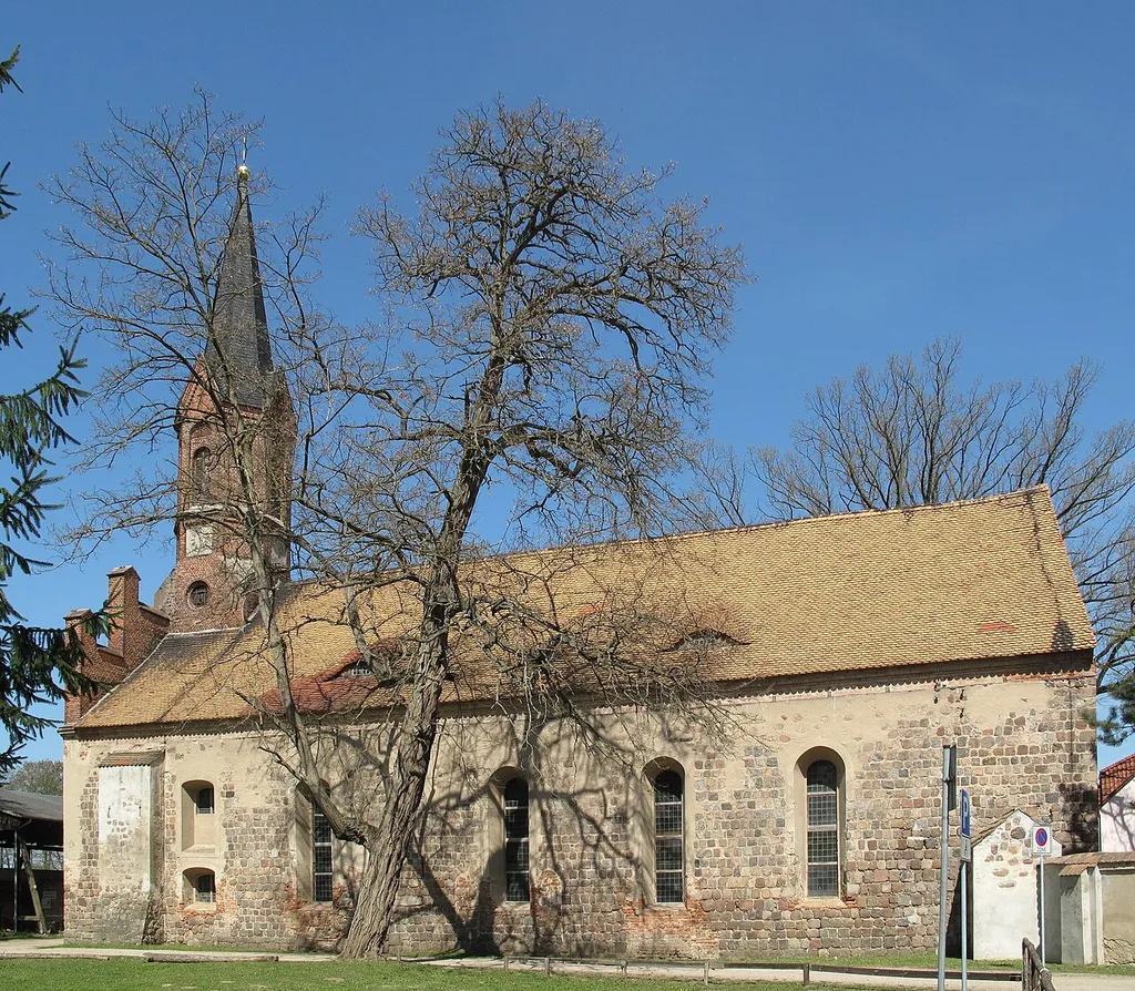 The listed Klosterkirche Altfriedland is the former church of the Cistercian Nunnery Friedland in Altfriedland, a village of the municipality Neuhardenberg in the District Märkisch-Oderland, Brandenburg, Germany. The early gothic-Fieldstone church was remodelled several times and is used today as Protestant village church. It was built around 1250. The picture shows the south facade.