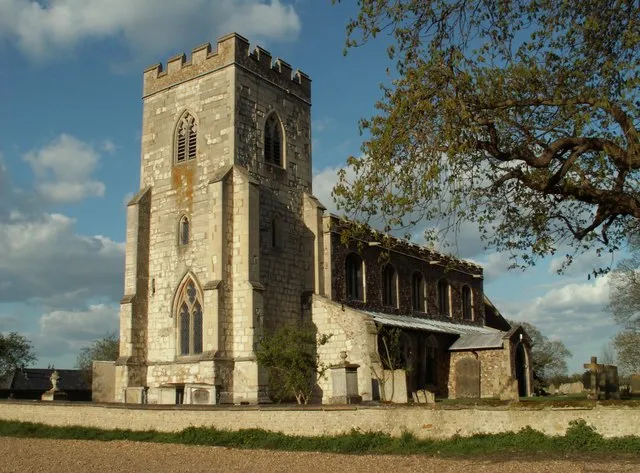 St. Mary: the parish church of Comberton This 14th century church stands about half a mile south of the village and only has a couple of cottages and a farm as neighbours. It is a fine looking church, both inside and out.
