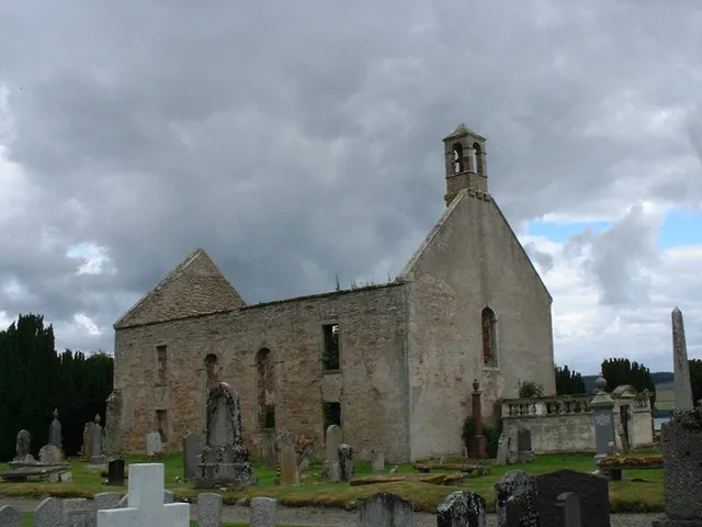 The old church at Kiltearn burial ground.