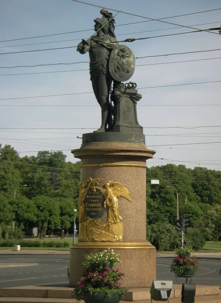Suvorov monument in Saint Petersburg