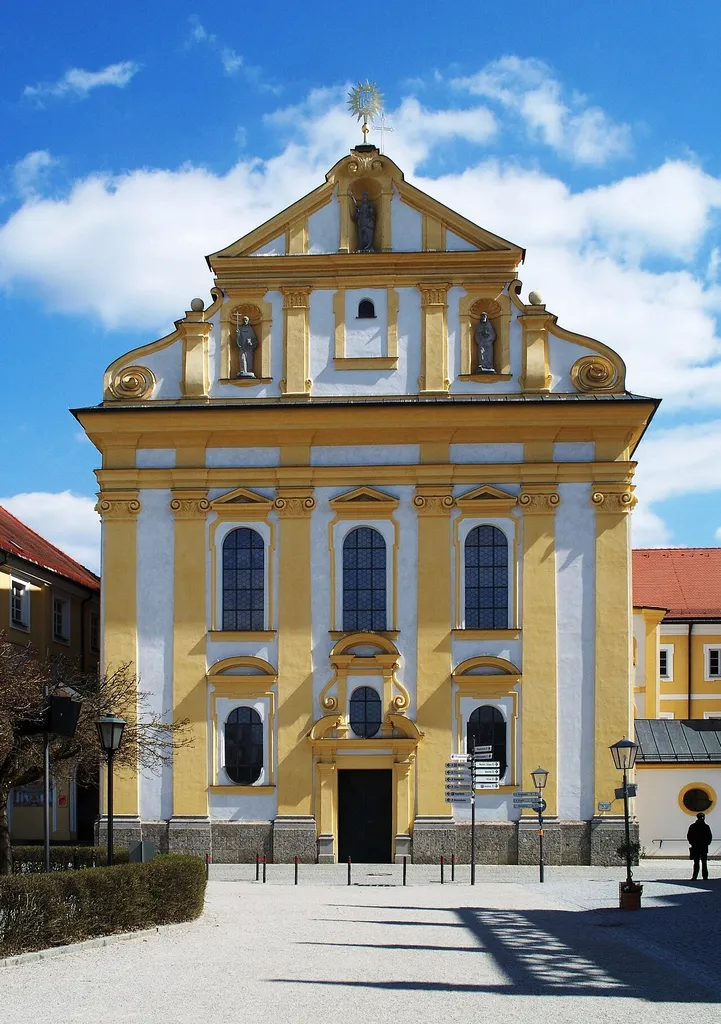 The Capuchin Baroque church of St. Magdalena in Altötting in April 2010.