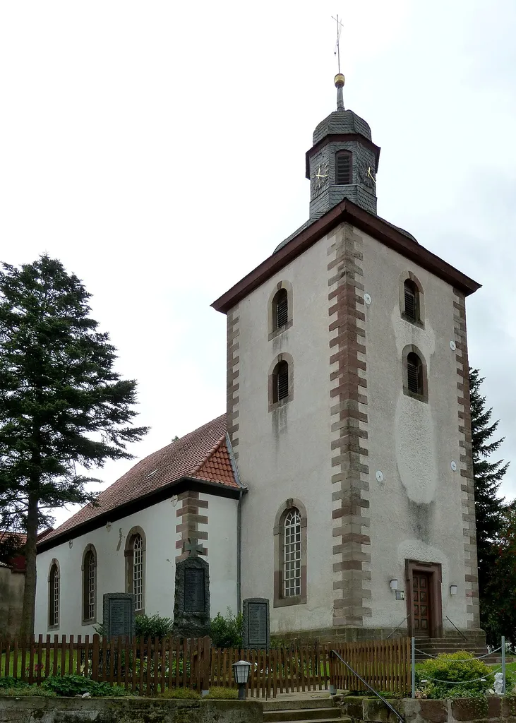 Ev.-luth. Kirche St. Martini in Bischhausen, Gemeinde Gleichen, Niedersachsen. Erbaut 1740–42 durch den Baumeister Jost Philipp Leichtweiß