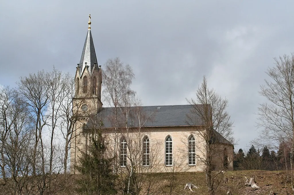 Ev. Kirche Scheibe-Alsbach, ehemaliger Ortsteil Scheibe, im Landkreis Sonneberg in Thüringen