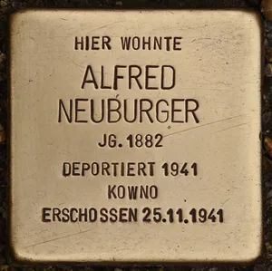 Stolperstein dedicated to Alfred Neuburger