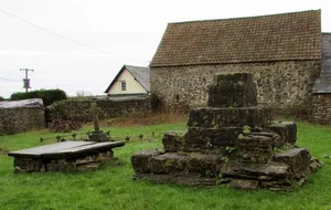 Cross Base  In Churchyard to St.Michael and All Angels Church, B 4245 (S Side), Llanfihangel Rogiet