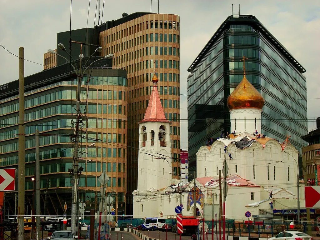 Moscow, Saint Nicholas temple on Tverskaya Zastava