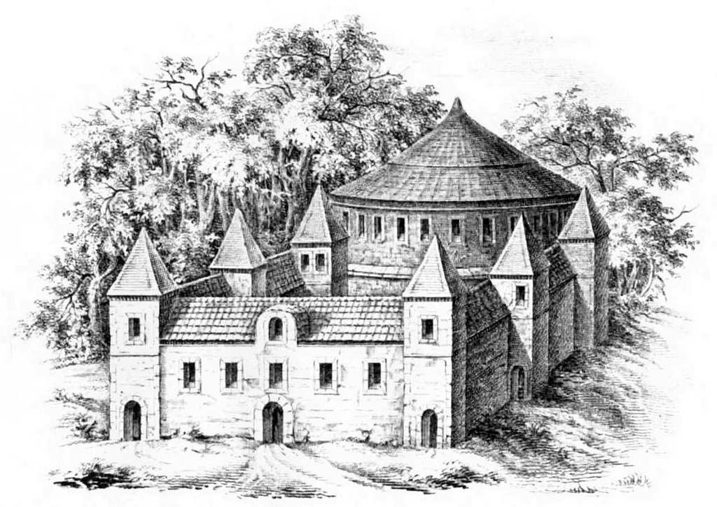 Die Hatzburg (auch:Hatesborch), Zeichnung von Köhler und Roisternitz 1862