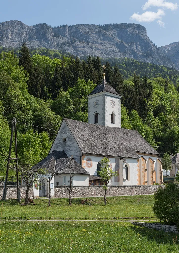 Roman Catholic parish church Saint Kanzian in Saak #47, market town Nötsch, district Villach Land, Carinthia, Austria, European Union