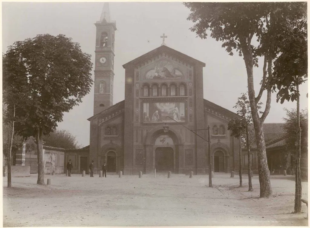 Mad. Campagna - La Chiesa. Torino- Chiesa Della Madonna Di Campagna, Facciata; 1897c; stampa alla celloidina; 124X168