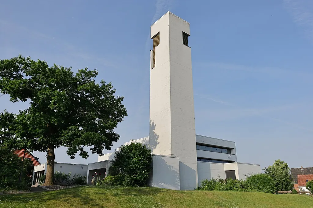 The Lutheran Trinity Church in Brunswick, Germany. It was built in 1970 to plans by the Braunschweig architect Ulrich Hausmann.