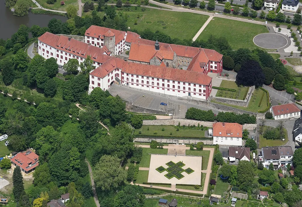 Aerial image of Iburg Castle (view from the south)