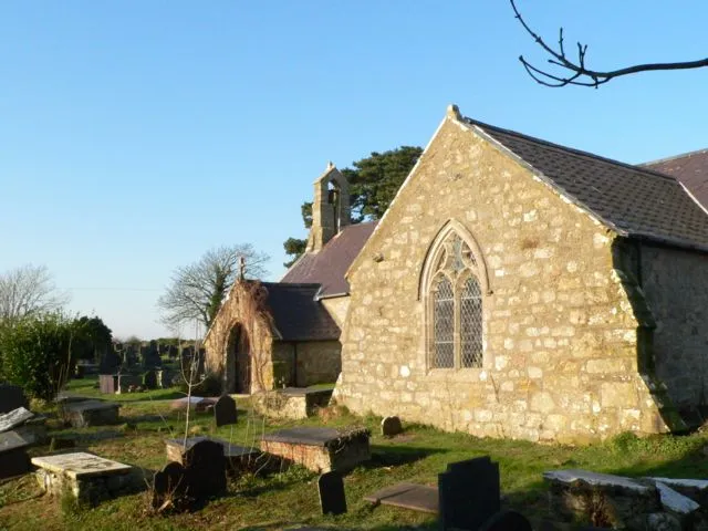St. Beuno's Church, Trefdraeth. A view of the C13 Church of St. Beuno at Trefdraeth.