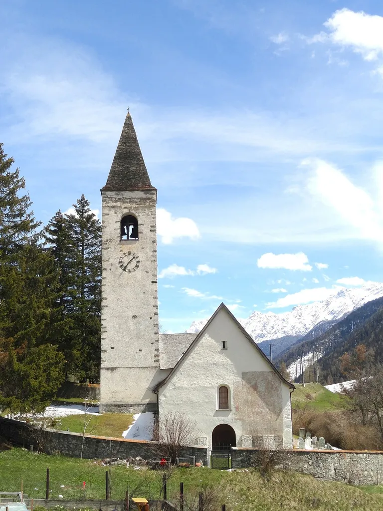 de:Reformierte Kirche Lavin Ansicht von Weste
