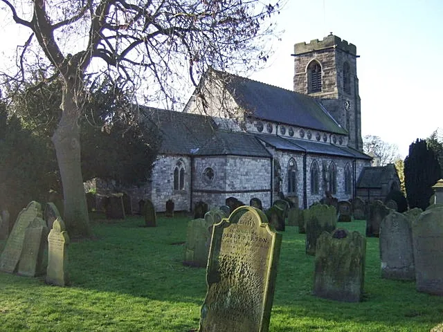Parish church of St John the Baptist, Greatham, County Durham, seen from the northeast
