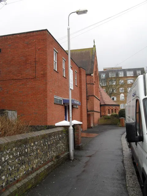 Approaching Holy Trinity, Worthing from Gratwicke Road