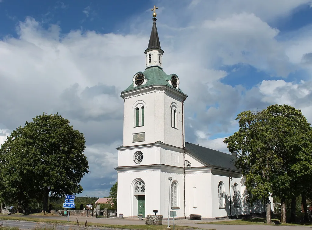 Tjureda Church.The church was built of stone in historicizing among style and consecrated in 1862 by Bishop Henrik Gustav Hultman.
