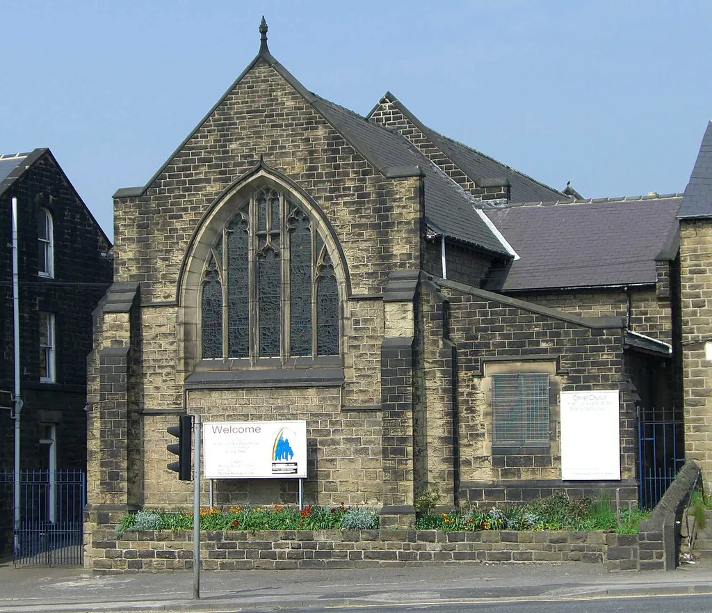 Christ Church parish church, Halifax Road, Wadsley Bridge, Sheffield, South Yorkshire, seen from the southeast