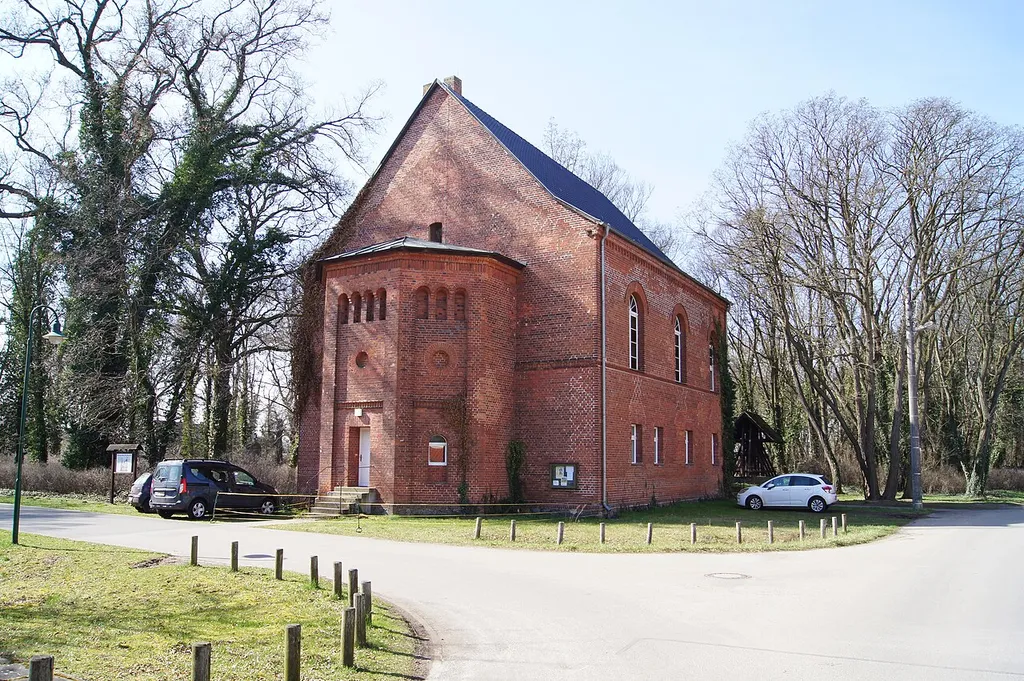 Church with wooden shelter for the bells Gross Neuendorf, Letschin, Brandenburg, Germany