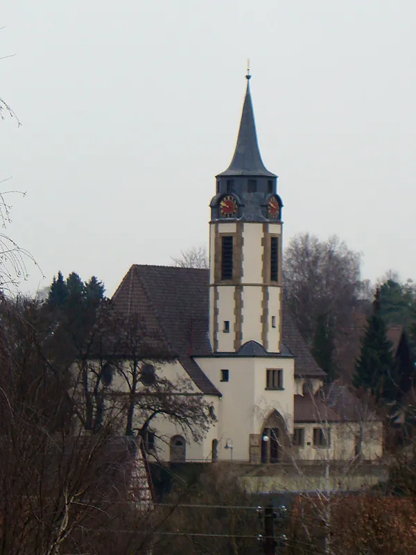 Georgskirche in Massenbach, Ansicht von Westen