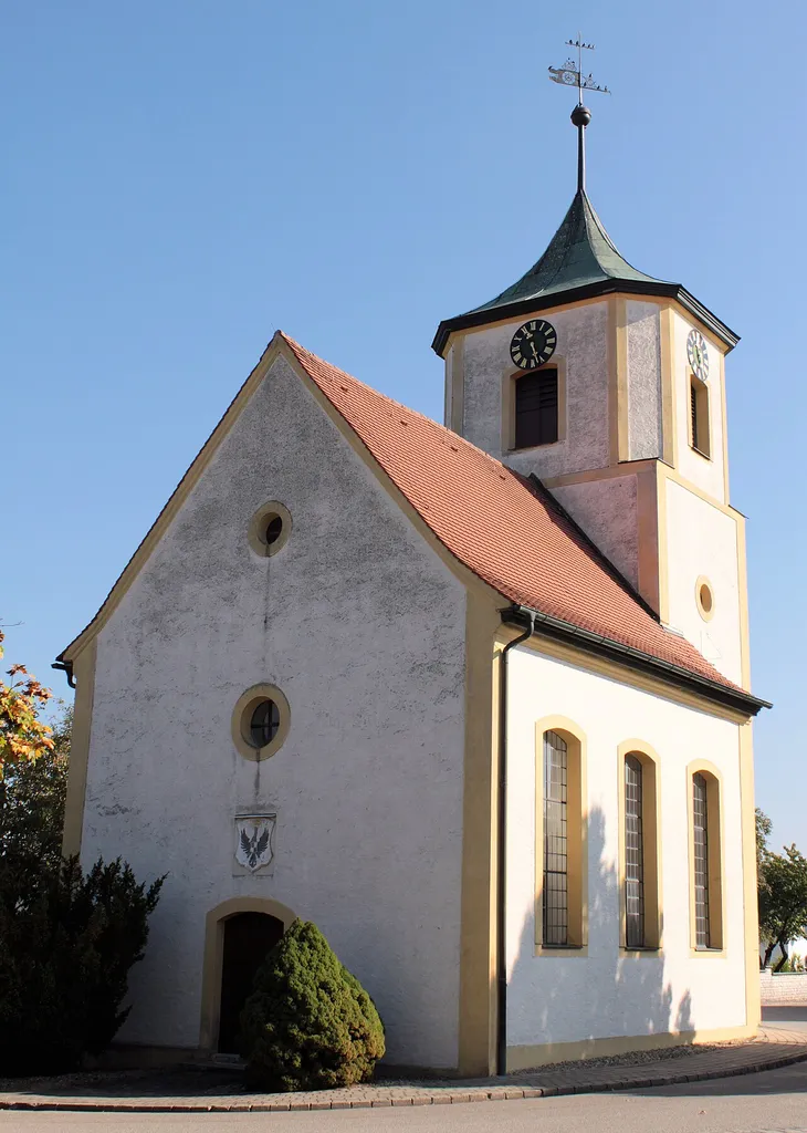 St. Johanniskirche in Langenaltheim, Landkreis Weißenburg-Gunzenhausen, Bavaria, Germany