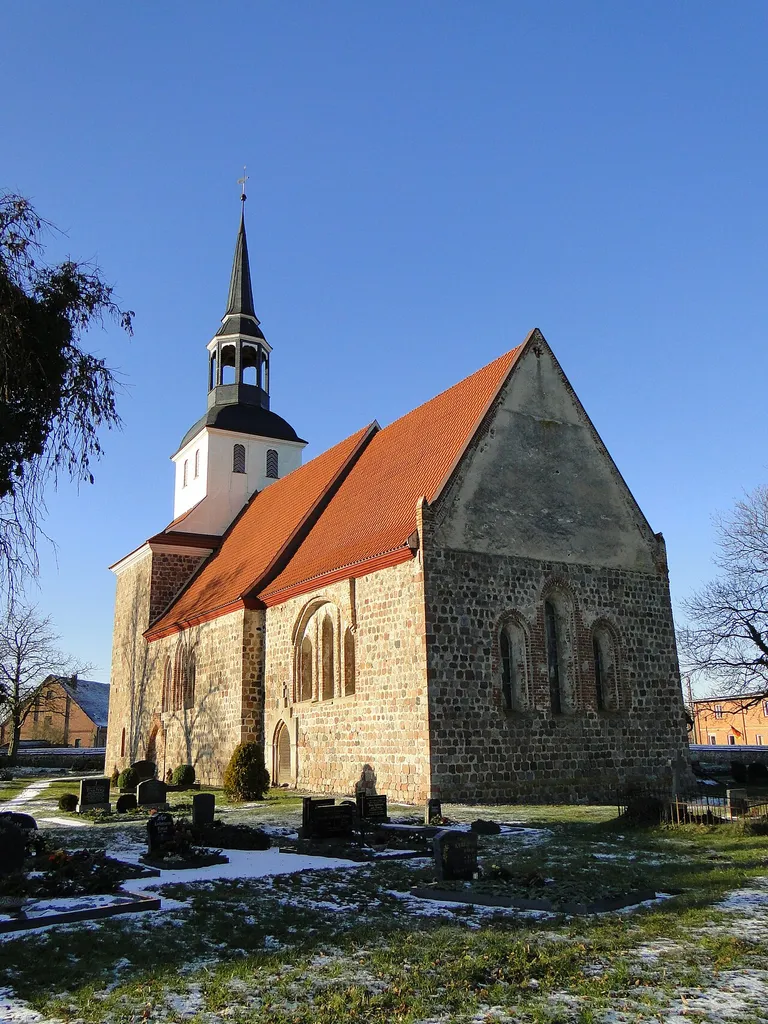 Church in Lübbersdorf, district Mecklenburg-Strelitz, Mecklenburg-Vorpommern, Germany