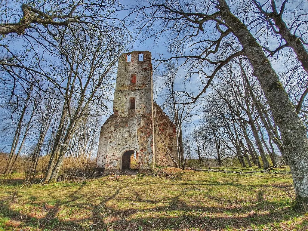 abandoned Lutheran church on Kerklini, Zvarde parish, Latvia