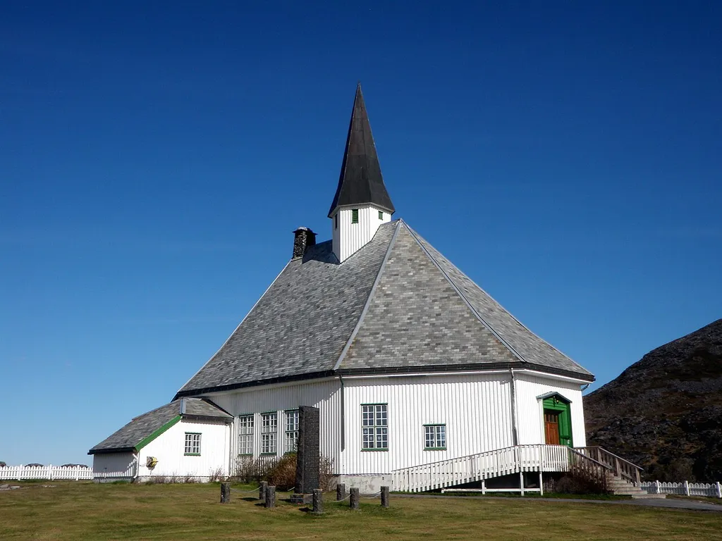 Hasvik Church in Hasvik, Finnmark, Norway.