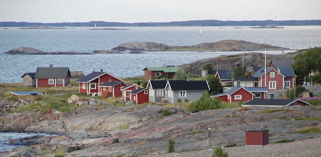 The fishing village on the island Jurmo in Korpo, Finland