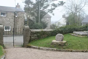 Cross, Beside South Wall Of Tower Of Church Of Saint Crewen