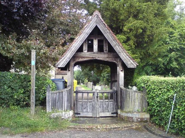 Lych Gate, St Andrews Church, Hasketon Pretty lych gate, dating back to the start of the 20th Century.
