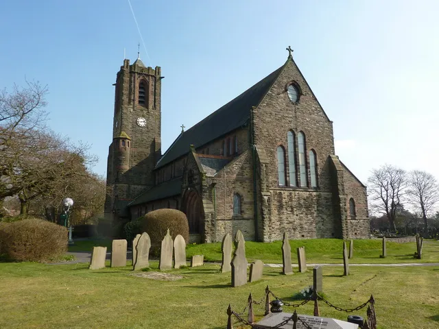 All Saints' parish church, Rainford, Merseyside, seen from the northwest
