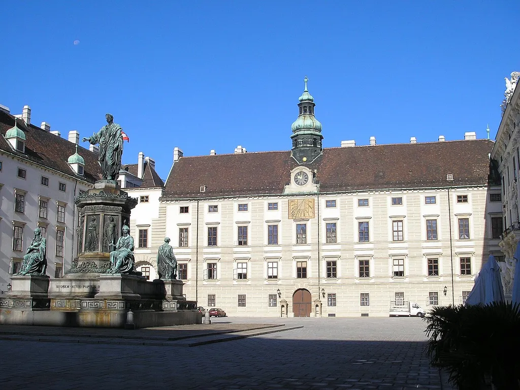 The Amalienburg wing of the Hofburg Imperial Palace in Vienna, view from the Innere Burghof.