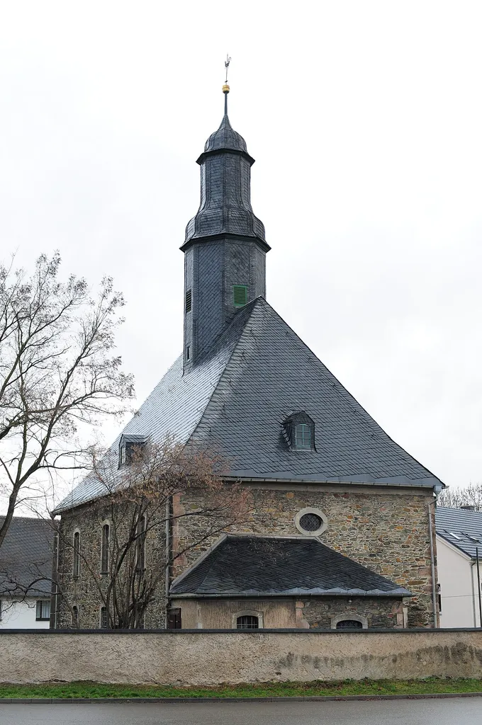 Wilkau-Haßlau, parish church St. Laurence of the urban district Culitzsch, built 1770-1773 (district Landkreis Zwickau, Free State of Saxony, Germany)