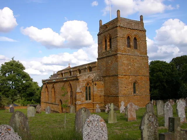 Harlestone Church The church of Saint Mary is some way west of the village.