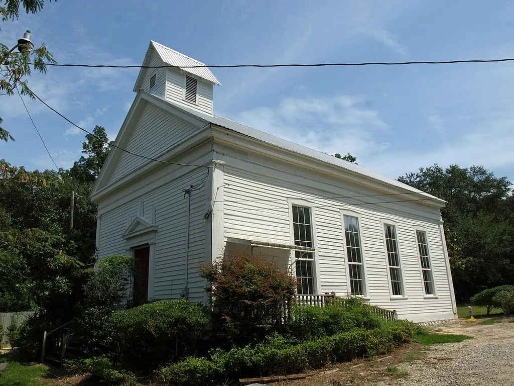 The Old Methodist Church in Daphne, Alabama; listed on the National Register of Historic Places