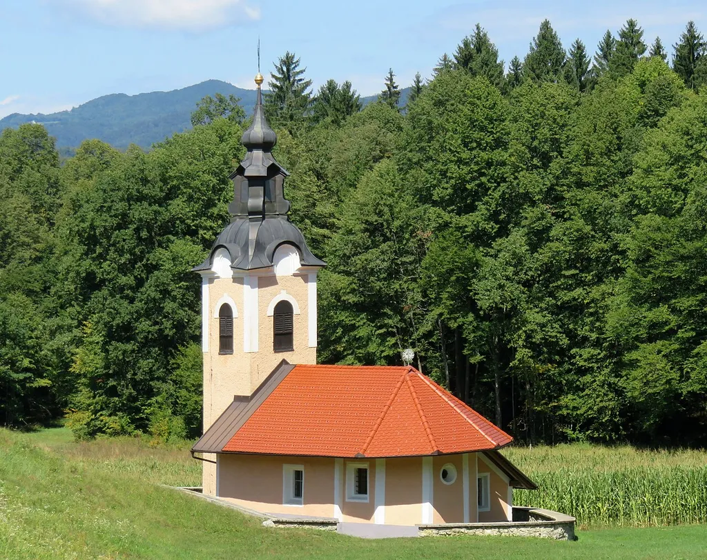 Saint Lambert's Church in Male Pece, Municipality of Ivančna Gorica, Slovenia
