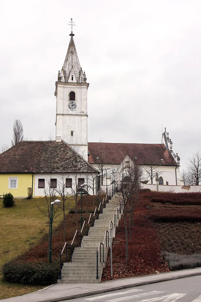 Stairs to parish church - Mattersburg.