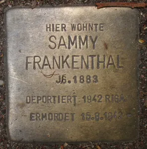 Stolperstein dedicated to Sammy Frankenthal