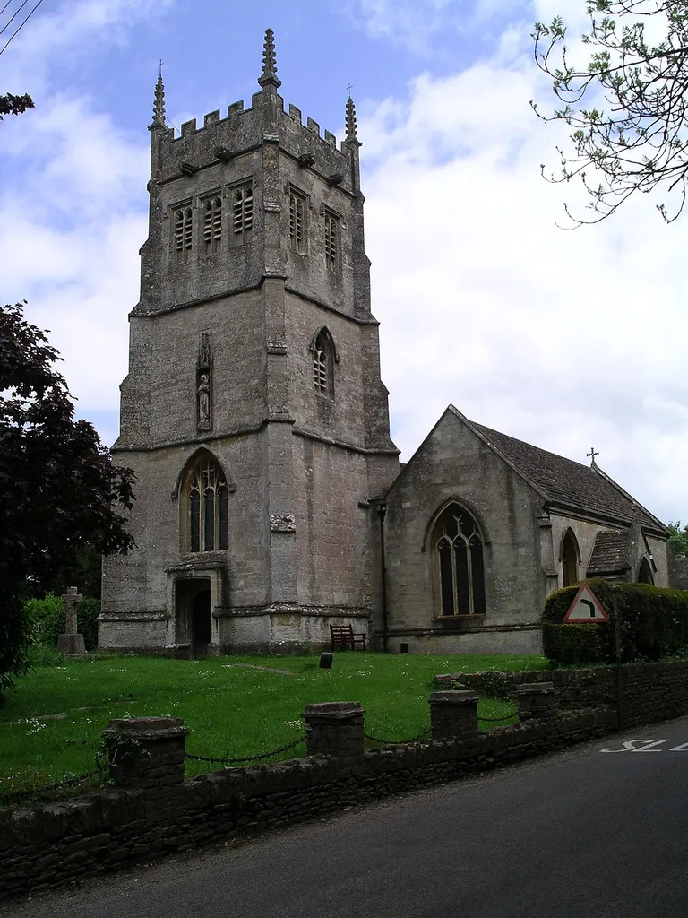 Parish church of St Mary the Virgin, Grittleton, Wiltshire, seen from the southwest