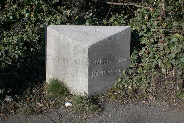 Old Milestone by the A595, Askam in Furness