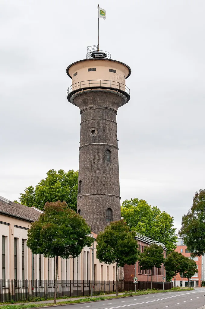 Q120260207 Place: Mannheim, Karlsruhe (region), Baden-Württemberg, Germany Location: Lindenhof Image Description: Water tower of the former Heinrich Lanz company on the John Deere factory premises in Lindenhof, Mannheim.