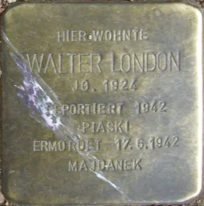 Stolperstein dedicated to Walter London