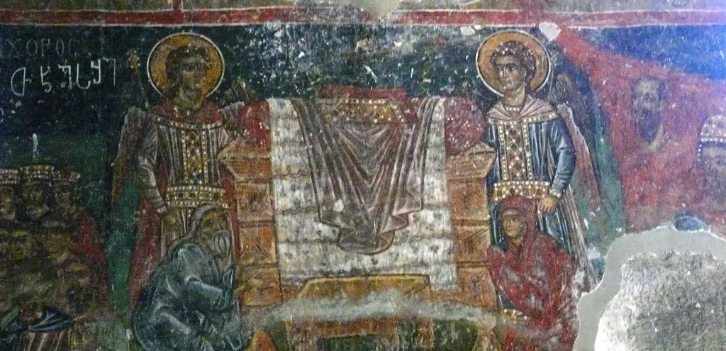 A fresco from the Skhalta church, Georgia