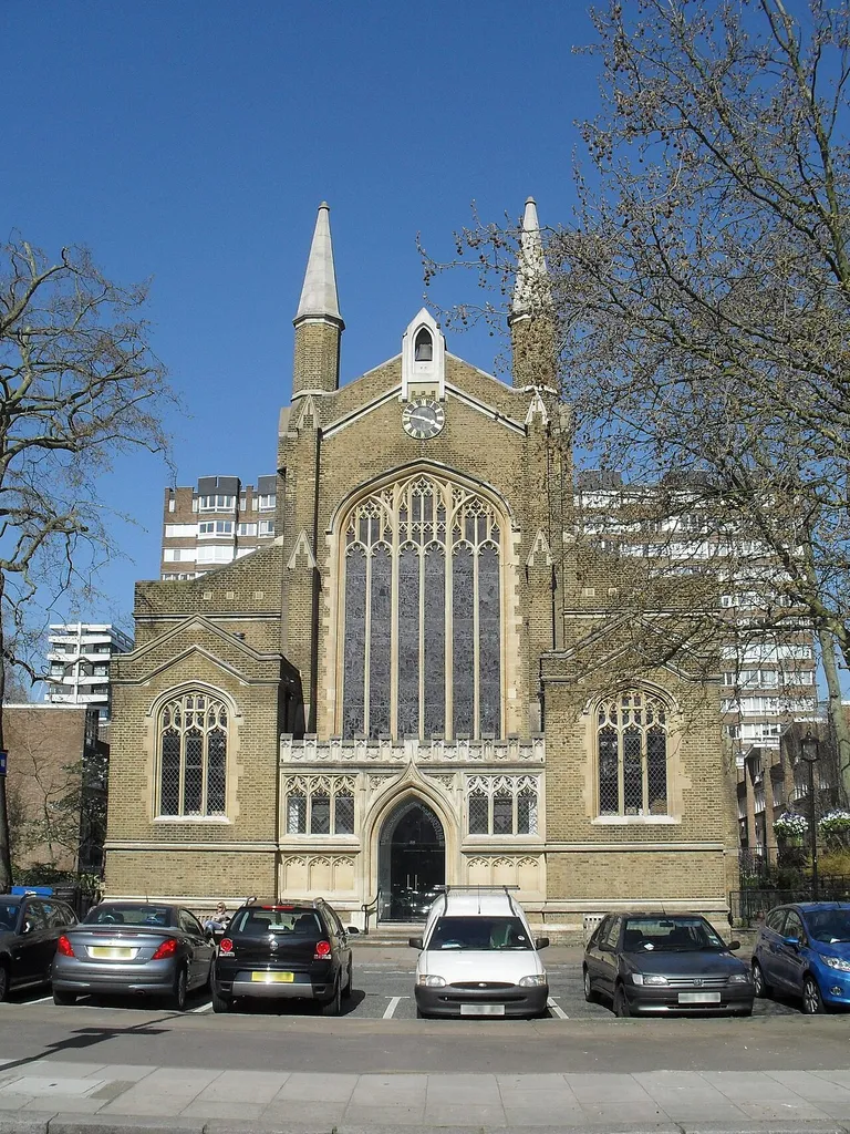 Parish church of St John the Evangelist, Hyde Park Crescent, London W2, seen from the southwest. A Commissioners' Church designed by Charles Fowler and built in 1831.