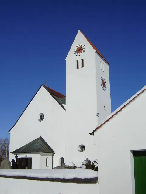 Church Mariä Himmelfahrt of Puchheim Ort (disctrict of Fürstenfeldbruck, Bavaria, Germany)