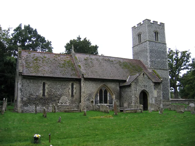 The Church of St Mary in Santon Downham, Suffolk, England. The medieval church is a Grade I listed building.