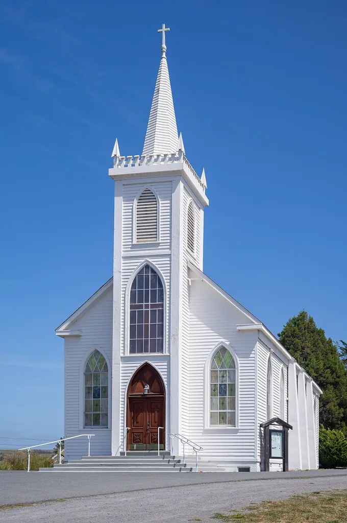 Saint Teresa of Avila Church, a Roman Catholic church in Bodega, California. Also the oldest church in continuous use in Sonoma County.